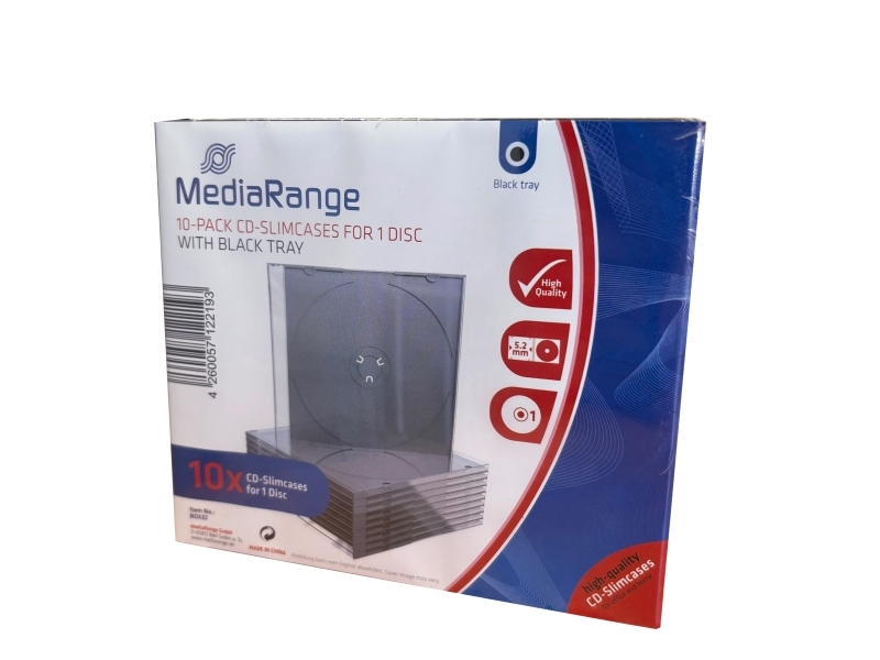MediaRange Retail-Pack CD-Slimcases single Smal cd-boks til lagring af CD'er