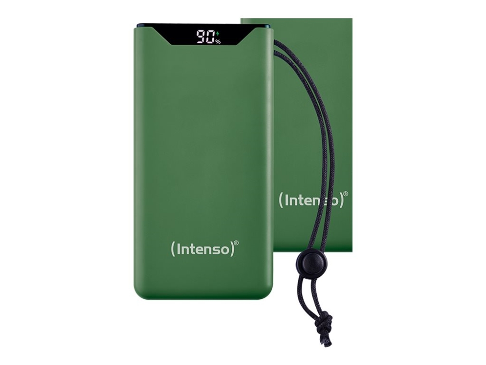 Intenso F10000 - Powerbank - 10000 Mah - 20 Watt - 3 A - Qc 3.0, Power Delivery 3.0 + Pps - 2 Output-Stikforbindelser (Usb-C, Usb Type A) - På Kabel: