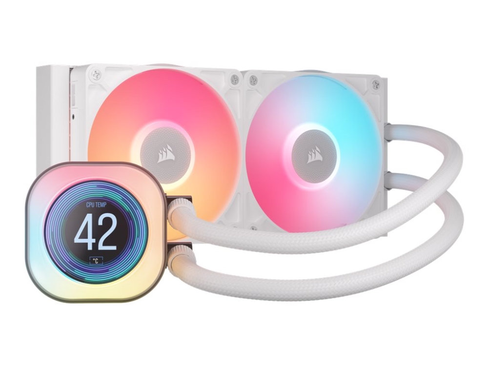 Corsair Icue Link Titan 240 Rx Lcd - Processors Flydende Kølesystem - Radiatorstørrelse: 240 Mm - (For: Lga1851, Lga1700, Am5, Am4) - Kobber - 120 Mm