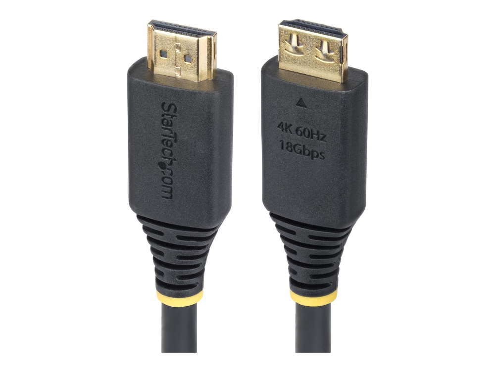 Startech.Com 10Ft High Speed Hdmi Cable W/Gripping Connectors, 4K 60Hz - High Speed - Hdmi-Kabel Med Ethernet - Hdmi Han Til Hdmi Han - 3 M - Afskærm