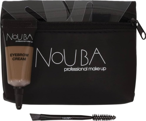 Nouba 10 Set : , Eyebrow Brush + , Eyebrow Gel, 7 Ml + Textile Makeup Bag, Black For Women
