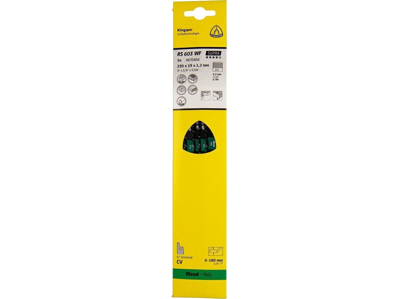 Klingspor 670464 sticksågblad klinglängd 210 mm 5 st | Elverktyg - Sågblad - Tigersågblad | GameStuff