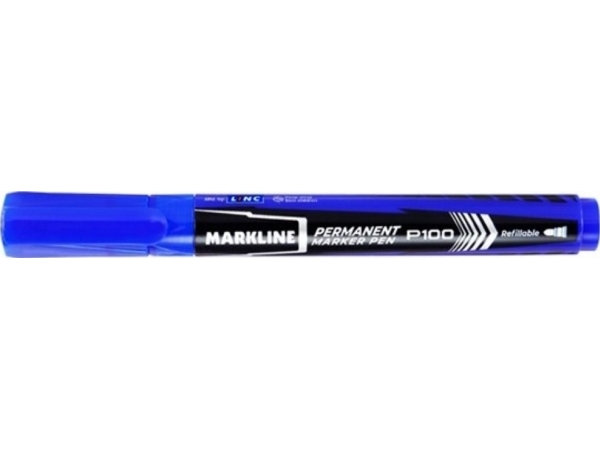 Linc Permanentmarker Linc Markline Mp100blu Blau Rund