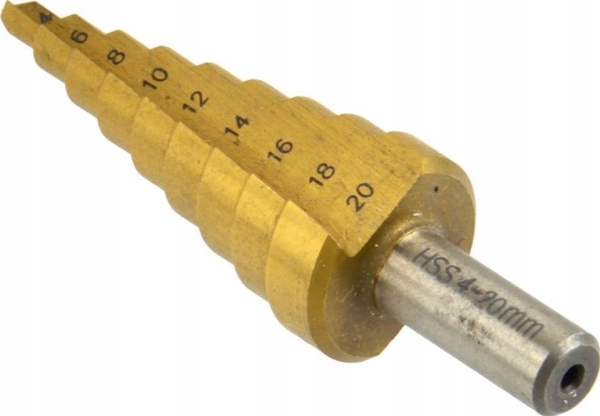 Wiertło Geko Wiertło Stożkowe Hss Tin 4-20Mm (25/100/200)