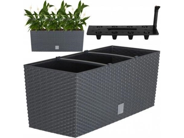 Rato case antracit blomkruka | Trädgården - Trädgårdstillbehör - Krukor & Kannor | GameStuff