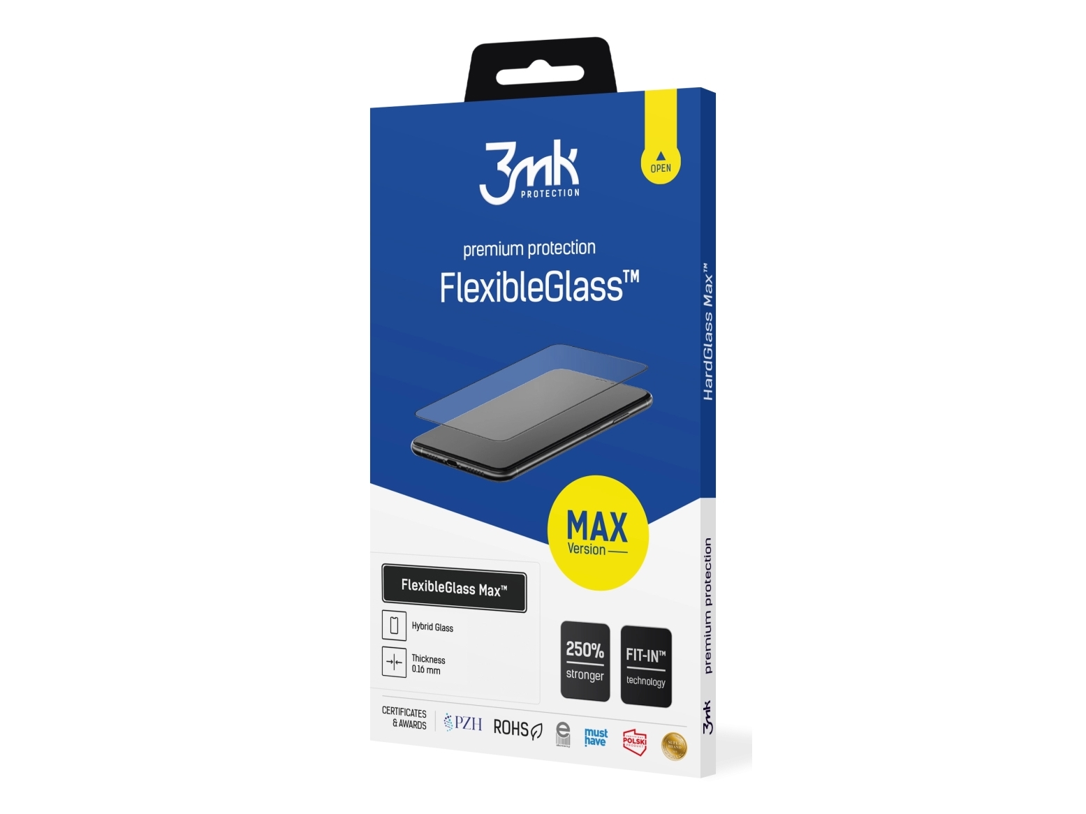 3Mk Flexibleglass Max, Apple, Iphone 16 Pro Max, Ridseresistent, Stødresistent, Transparent, 1 Stk