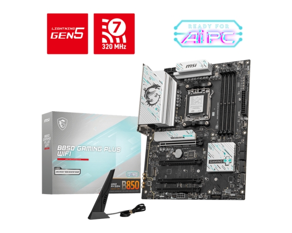Msi B850 Gaming Plus Wifi Amd Am5 Sockel Amd Ryzen 7000 Series Amd Ryzen 8000 Series Amd Ryzen 9000 Series Am5 Sockel 256 Gb Ddr5 Sdram