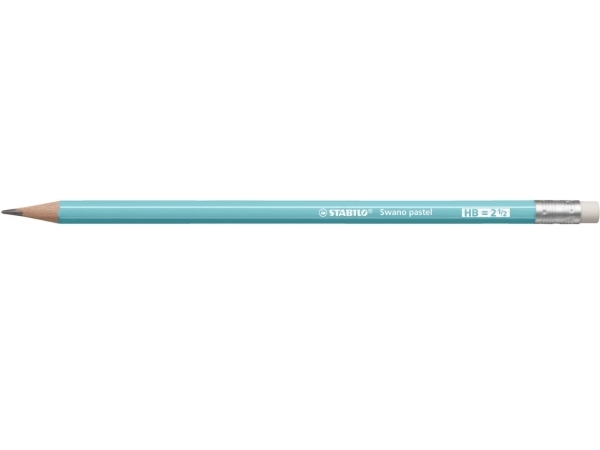 Stabilo Pencil Swano Pastel Hb With Eraser Blue (12Pcs)