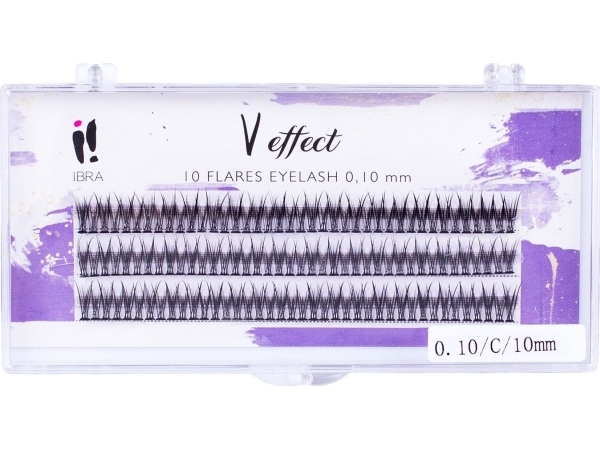 IBRA EFFECT V eyelash tufts - 0.10/C/10mm 1op.