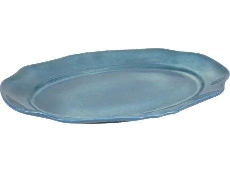 Tina serveringsskål BLUE - Large (38x27x3,5 cm) stentøj blå