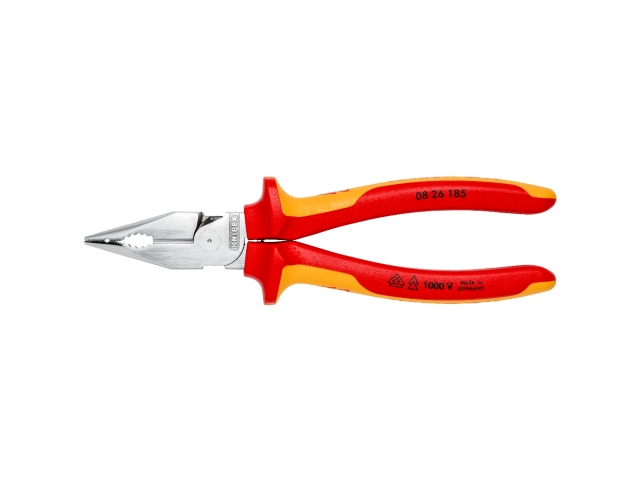 Knipex 08 26 185, Nåltänger, 1,3 cm, 61 HRC, Orange, Röd, 28 mm, 185 mm | Verktyg & Verkstad - Tänger - Rör- och Elektronikgriptång | GameStuff