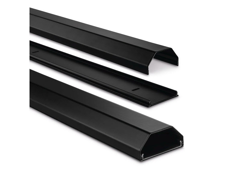 Hama 00220987, Kabelränna, Universal, Gjuten aluminium, Svart