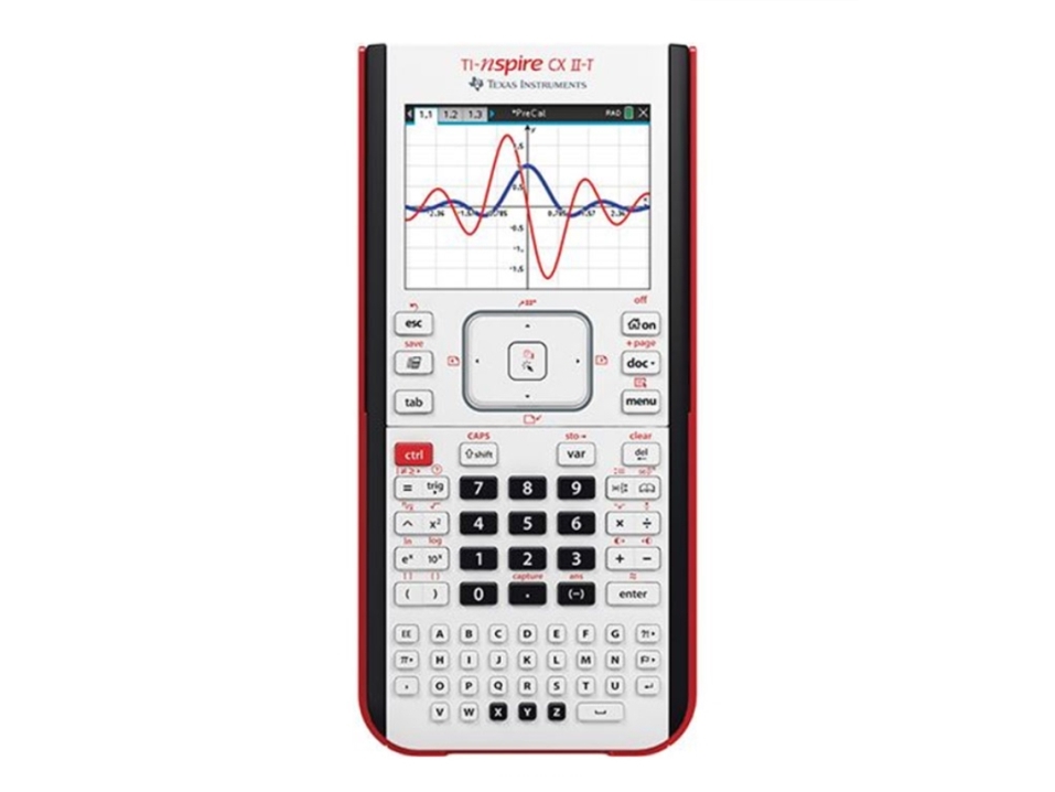 Texas Instruments Ti Nspire Cx Ii T Lomme Graf Flash Usb Port Batteri Hvid