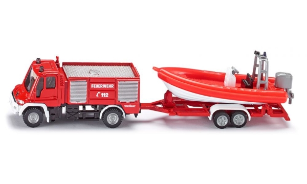 Siku Unimog Fire Engine With Boat