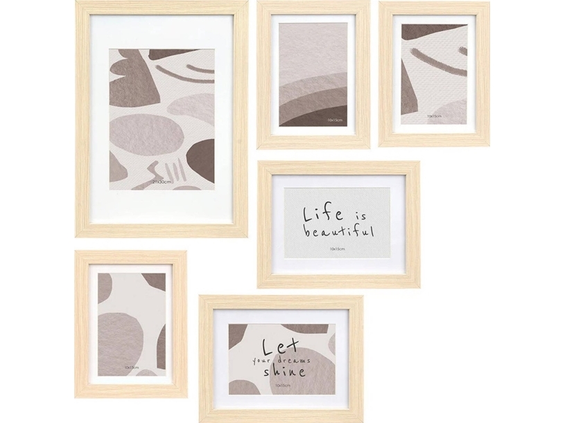 Giftdecor Fotoram för vägg MURAL, 7 ramar i olika storlekar | Skola & Hobby - Konstmaterial - Dukar | GameStuff