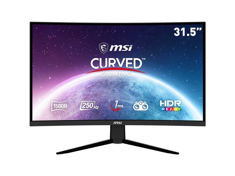 Msi G32c4xde Led Skarm Spel Böjd 31.5  " 1920 X 1080 Full Hd 1080p @ 250 Hz Va 300 Cd/m² 3000:1 1 Ms 2xhdmi Displayport Svart