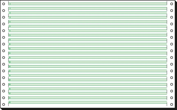 Sigel Din Computer Paper Perforerat Papper Enkelt Gröna Linjer 203 2 X 330 Mm 60 G/m2 2000 Ark 08336