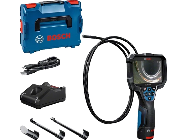 Bosch GIC 12V-5-27 C PROFESSIONAL, 1280 x 720 pixlar, 12,7 cm (5), 75°, 8,3 mm, Flexibel sond, Svart, Blå