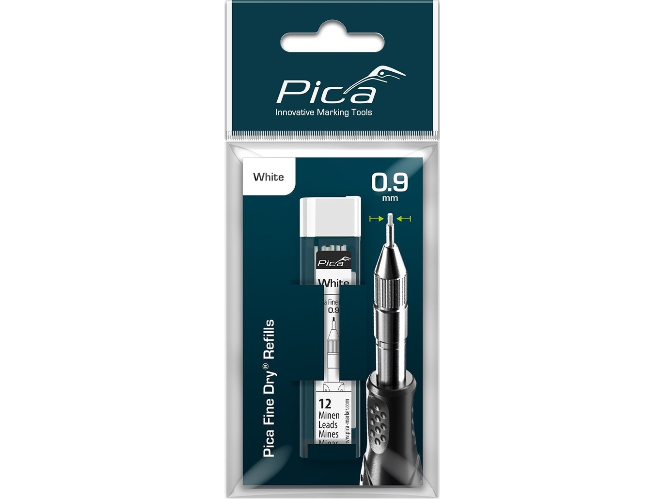 Pica-Marker Pica Fine-Dry Nachfüllminen Weiß - Sb