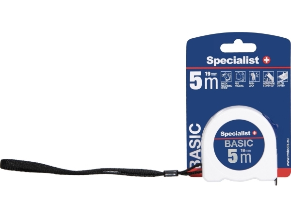 Specialist+ Ruletė Basic 5 M, 19 Mm