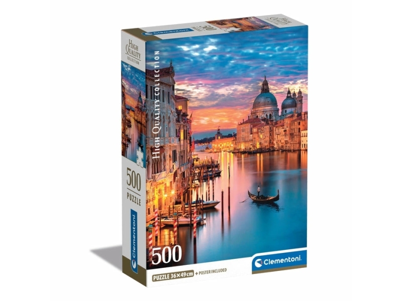Clementoni Hochwertige Kollektion Beleuchtung Venedig, 500 Stk, Landskab, 18 År
