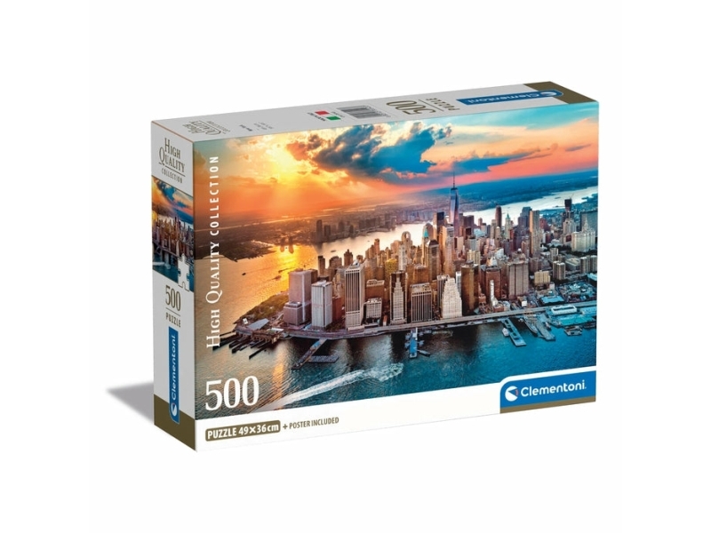 Clementoni Hochwertige Kollektion New York, 500 Stk, Landskab, 18 År