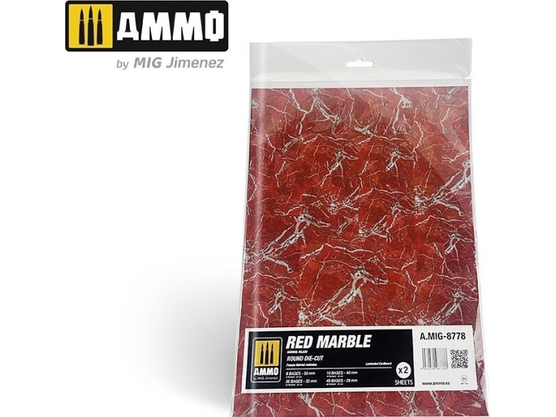 Vallejo Ammo: Red Marble - Round Die-Cut (2)