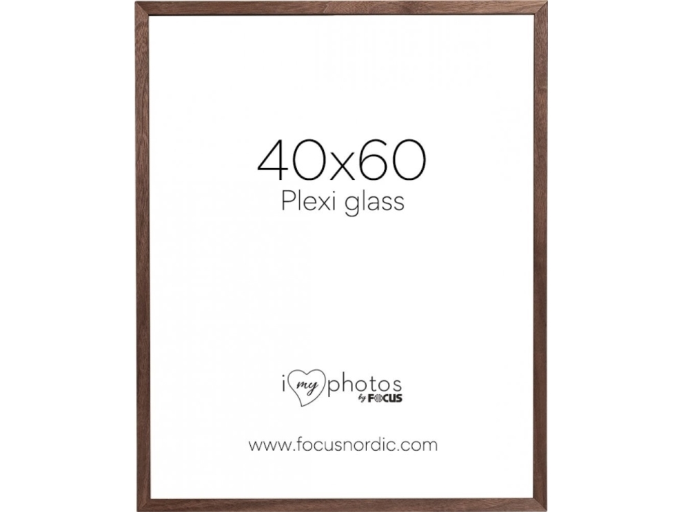 Focus Ramme Soul Walnut Veneer Akrylglass 40x60 Cm