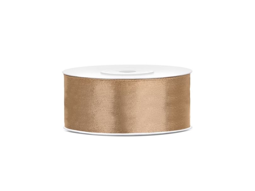 Satinbånd Guldfarvet - 25 mm x 25 m