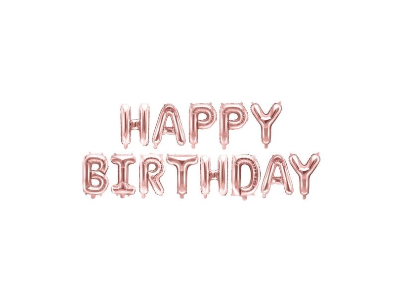 Folieballon Happy Birthday, roséguld | Skola & Hobby - Festdekorera - Ballonger | GameStuff