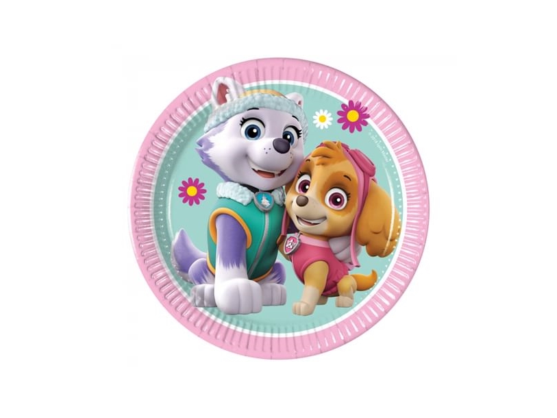 PROCOS Papperstallrikar Paw Patrol Skye &amp Everest, 23 cm, 8 st (plastfria) | Leksaker - Figurer & Dockor | GameStuff