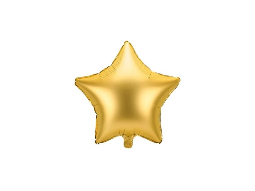 Folieballong stjärna, guld matt | Skola & Hobby - Festdekorera - Ballonger | GameStuff