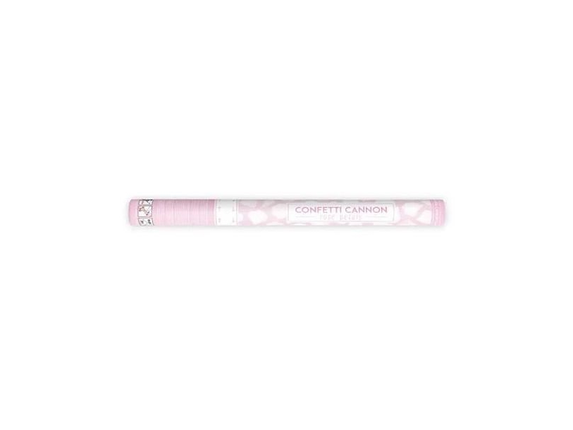 Konfettirør Med Hvide Rosenblade, 60 Cm