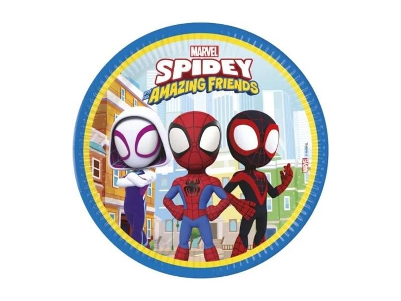 Globos Spidey And His Amazing Friends Paptallerkener - 23cm - 8 stk.