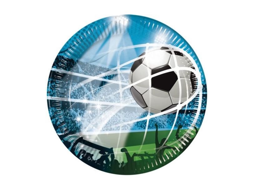 Fodboldfans paptallerkner, 19,5 cm