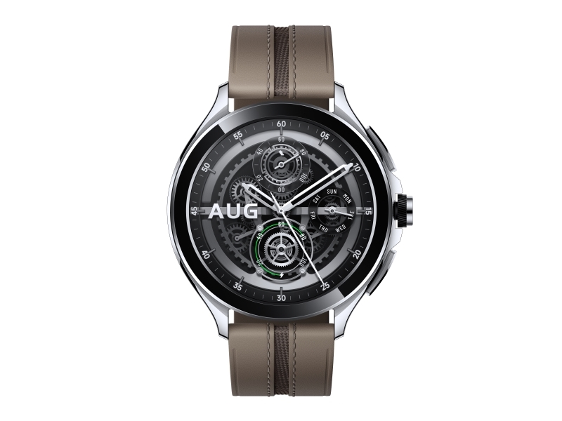 Xiaomi Watch 2 Pro - 46 Mm - Sølv Rustfrit Stål - Smart Ur Med Rem - Læder - Brun - Håndledsstørrelse: 135-205 Mm - Display 1.43" - 32 Gb - Bluetooth