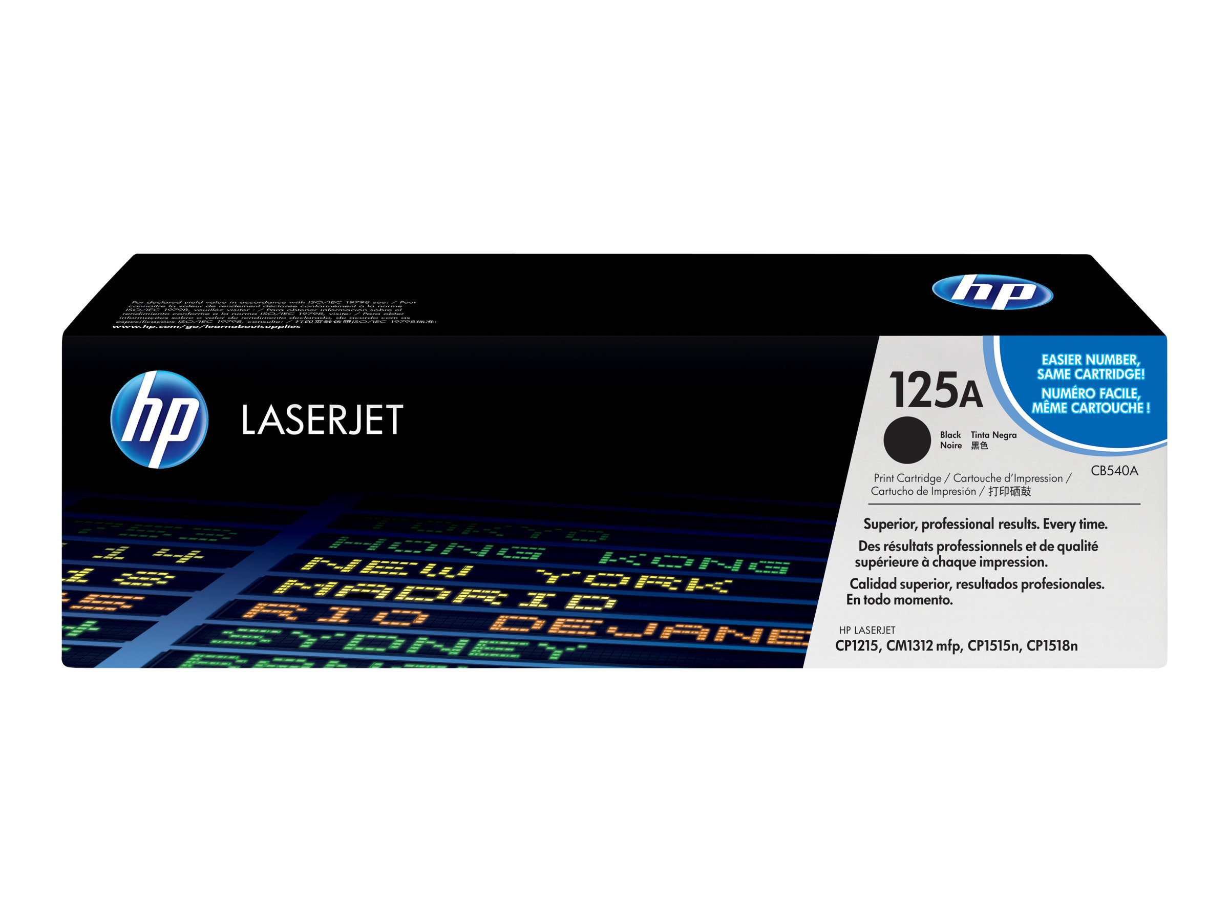 Lasertoner Hp 125A Cb540a, 2.200 Sider, Sort
