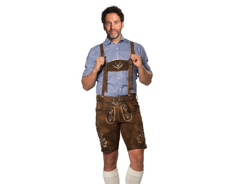 Brune korte lederhosen