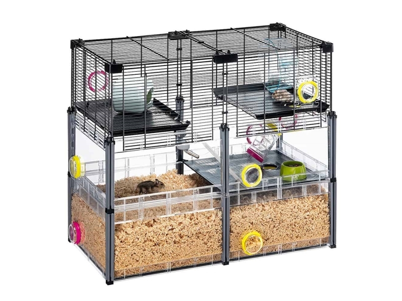 Ferplast Stor Hamsterbur Med Tilbehør Modulopbygget Multipla Hamster 72 5 X 37 5 X H 62 Cm