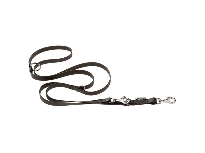 Ferplast Hundetrainingsleine Evolution Ga25/200 - Schwarz, Hypoallergen, Abwaschbar - Mit Gepolstertem Griff