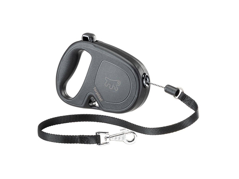 Ferplast Flexline Flippy One – Für Kleine Hunde Bis 12 Kg, 4,5 M Lang, Schwarz