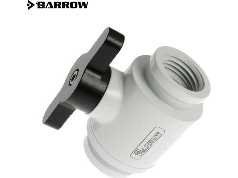 Barrow Ball Valve (10Mm) G1/4" Kugelhahn, Weiß - Schwarz (Tlqfs-V1 W B)