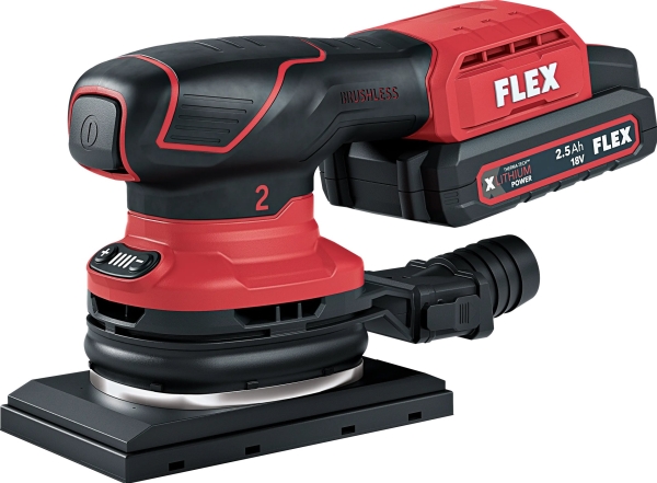Flex shaker OSE 2-80 18-EC - 2,5 AH set | Elverktyg - Prof. Akku verktyg - Slipmaskin | GameStuff