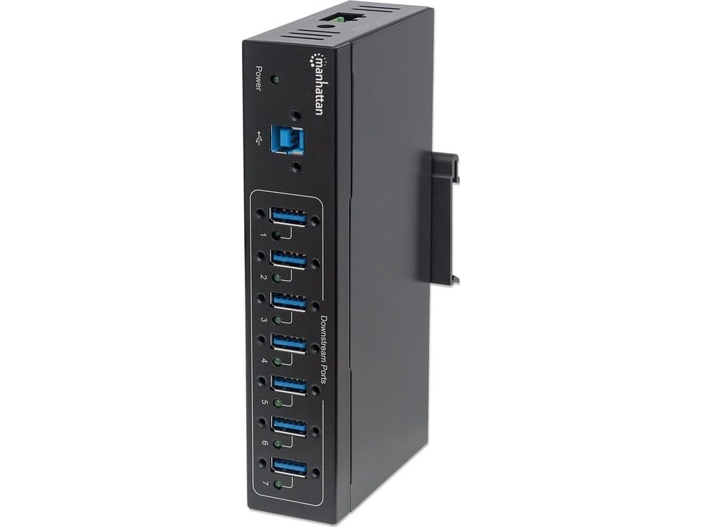 M164405 Manhattan Industrial Esd-Protected 7-Port Usb 3.0 Hub