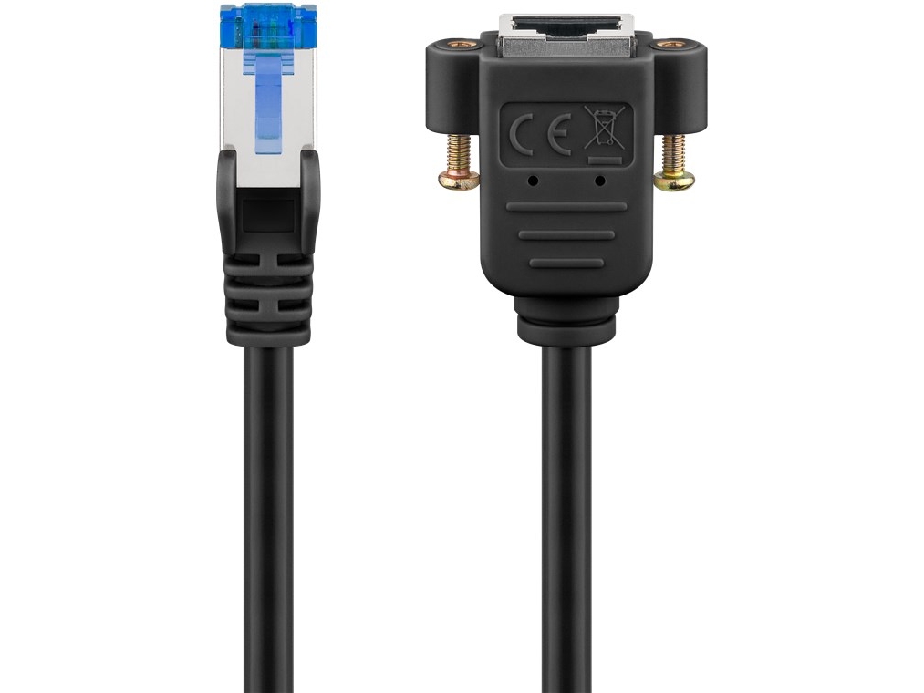 Goobay 65645, 5 m, Cat6a, S/FTP (S-STP), RJ-45, RJ-45, Sort