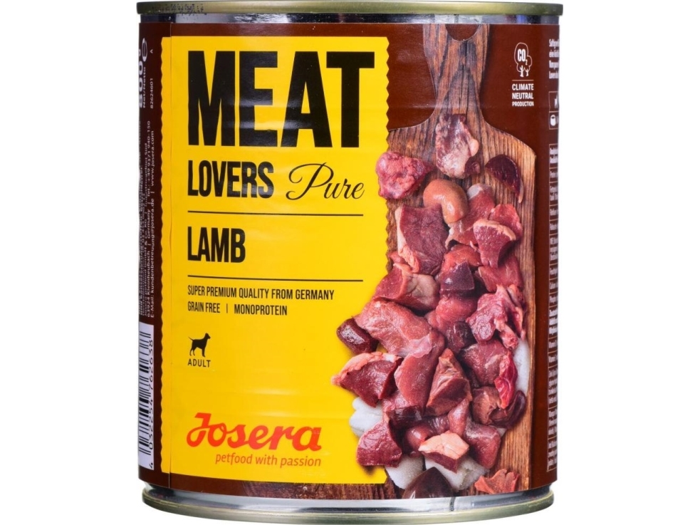 Josera Meatlovers Pure Lam Vådfoder Til Hunde 800G (30003903)