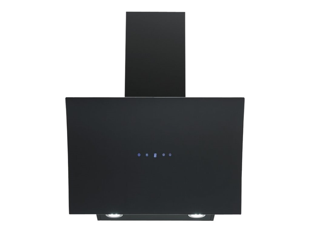 respekta Alia CH55060SA++ - Hætte - skorsten vinklet - bredde: 60 cm - dybde: 40.2 cm - udtrækning og recirkulation (-) - sort