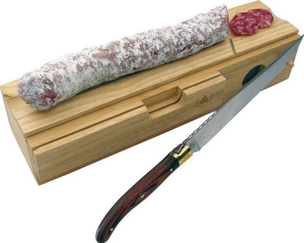 Laguiole Salamiskæreblok Med Kniv