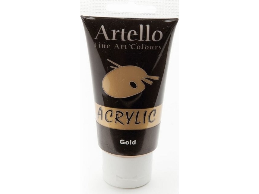 Artello acrylic 75ml Gold | Skola & Hobby - Konstmaterial - Akryl & Akvareller | GameStuff