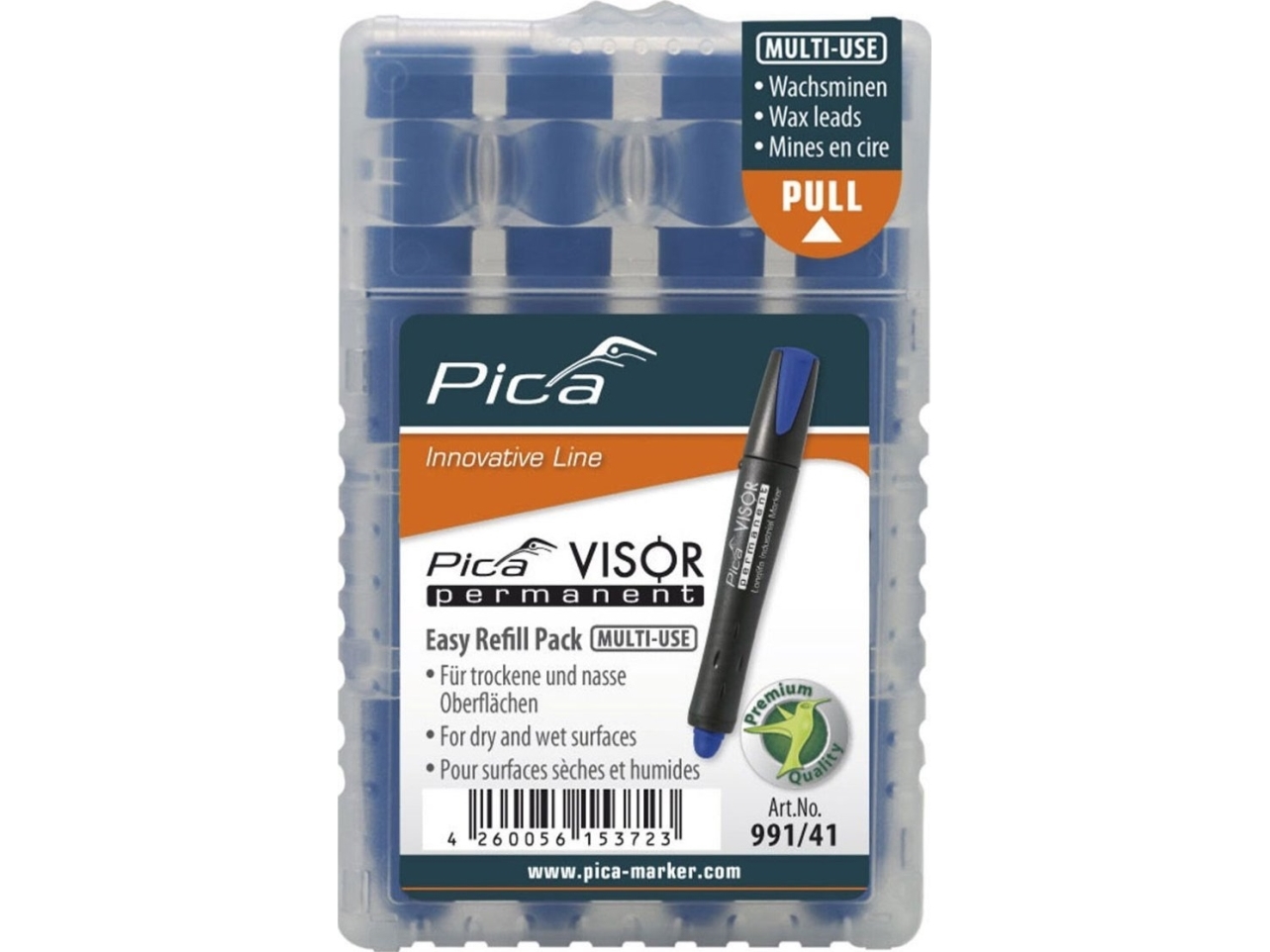 Pica-Marker Pica Visor Permanent Replacement Refills Blue / Sb